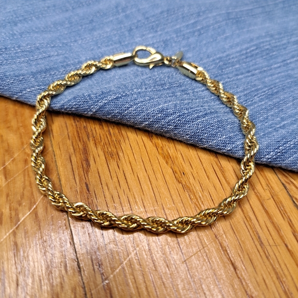 Vintage 14k GE BC Lind rope style bracelet - Picture 1 of 7